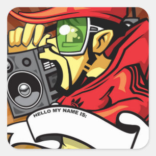 The Beastie Boy Square Sticker