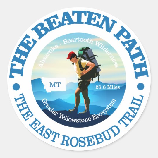 The Beaten Path (East Rosebud Trail) Hiker C Classic Round Sticker