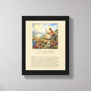 The Beatitudes Matthew 5:3–12 Sermon on the Mount Canvas Print