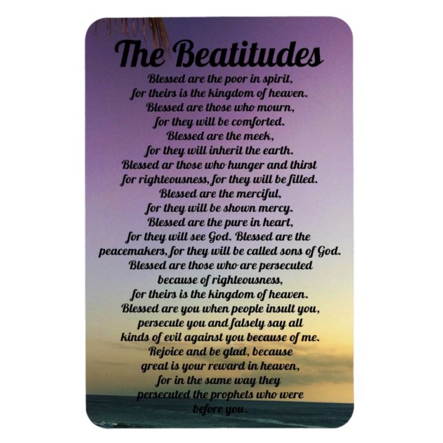 The Beatitudes Refrigerator Magnet (Vertical)