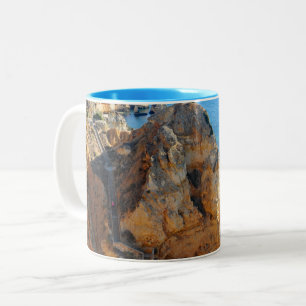 The Beautiful beaches of the Algarve Two-Tone Coffee Mug
