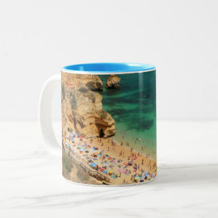 The Beautiful beaches of the Algarve Two-Tone Coffee Mug