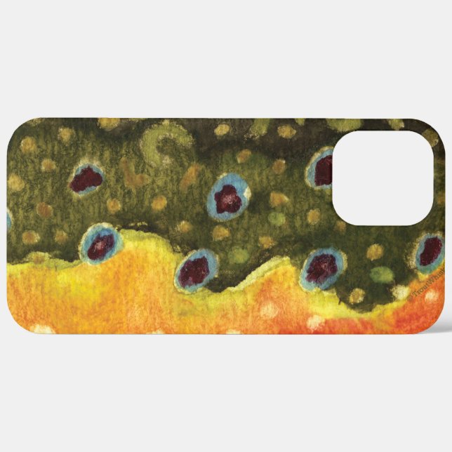 The Beautiful Book Trout, Brookie Fly Fishing Case-Mate iPhone Case (Back (Horizontal))