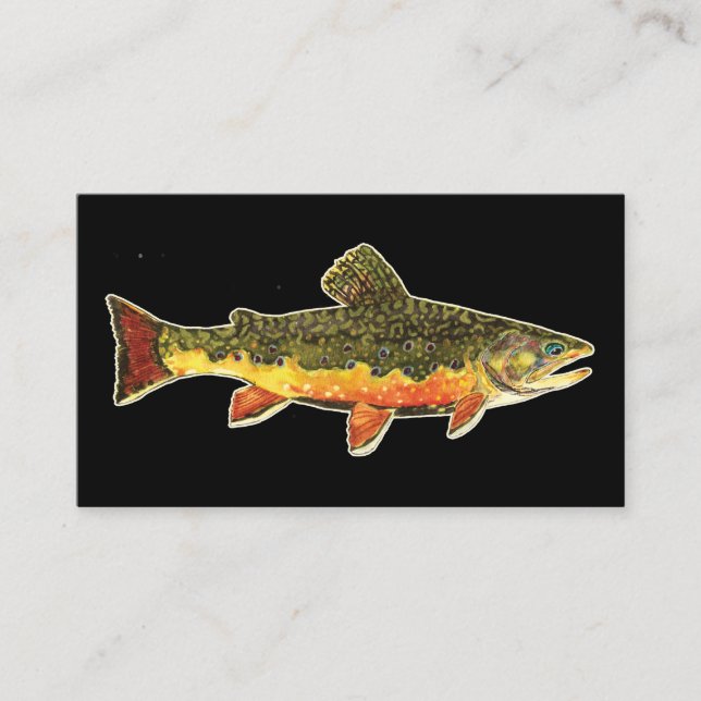 The Beautiful Brook Trout, Fisherman's Business Card (Front)