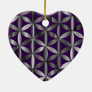 The Beautiful Flower of Life Valentines Day Tree  Ceramic Ornament