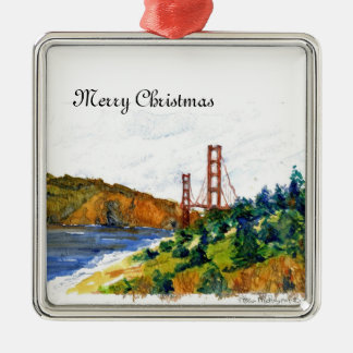 The Beautiful Golden Gate Bridge Metal Ornament