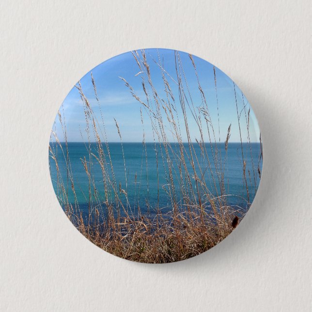 The beautiful Grass and Sea 2 Inch Round Button (Front)