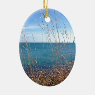The beautiful Grass and Sea Ceramic Ornament