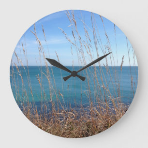 The beautiful Grass and Sea Large Clock