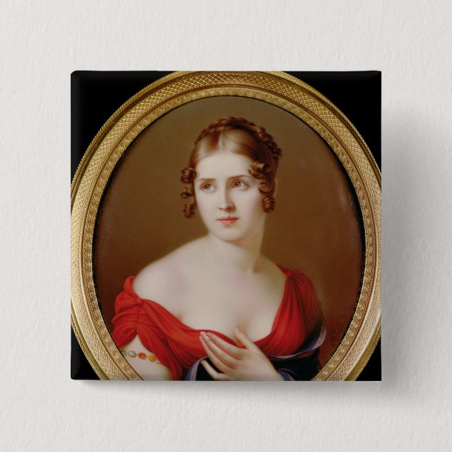 The Beautiful Greek 2 Inch Square Button (Front)