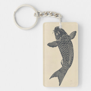 the beautiful koi fish in the sea keychain