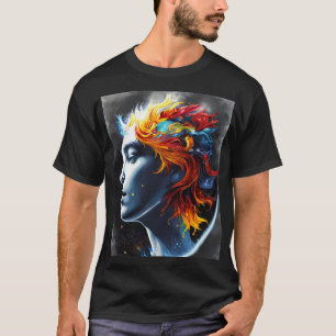 The beautiful lady face art T-shirt 