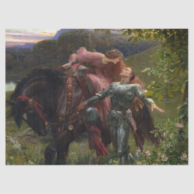 The Beautiful Lady Without Mercy by Frank Dicksee Tissue Paper (Front)
