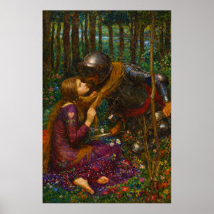 The Beautiful Lady Without Pity by Waterhouse Poster