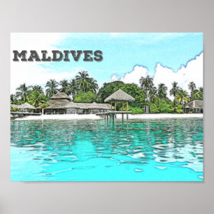 The Beautiful Maldives Poster