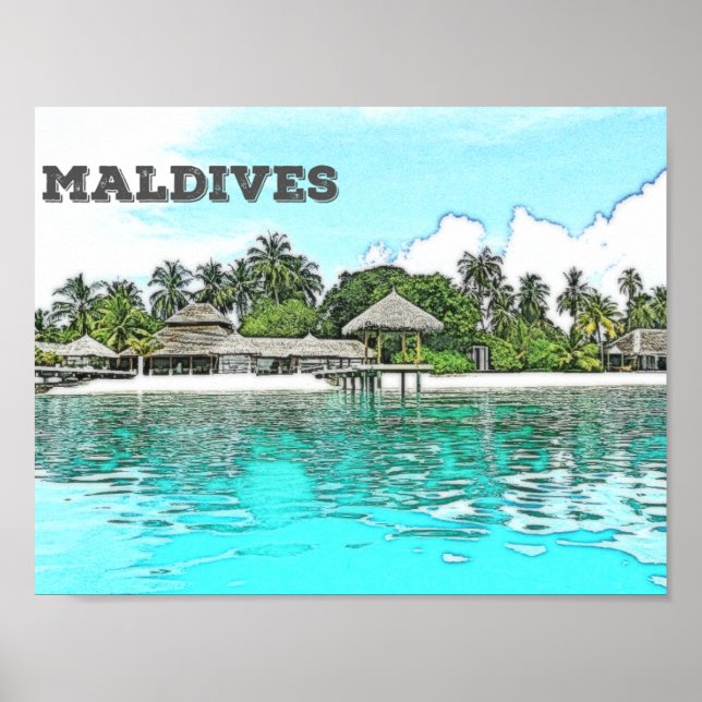The Beautiful Maldives Poster (Front)