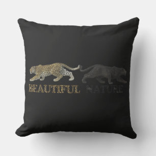 The beautiful nature leopard  outdoor pillow