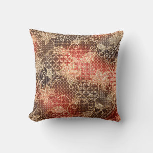 The beautiful of art Malaysian and Indonesian Bati Throw Pillow