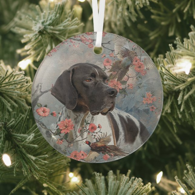 The beautiful pointer  glass ornament (Insitu)