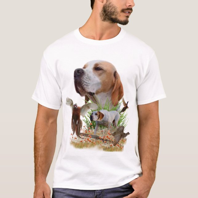 The beautiful pointer in the field  T-Shirt (Front)