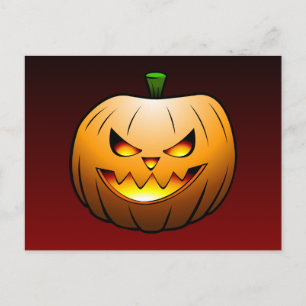 The beautiful pumpkin face Jack O'lantern Postcard