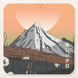 The Beautiful Sunset Square Paper Coaster