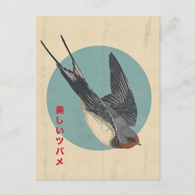 The Beautiful Swalllow Postcard (Front)