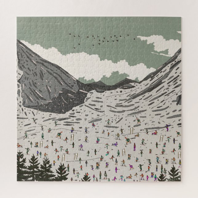 The Beautiful Winter Ski Landscape Jigsaw Puzzle (Vertical)