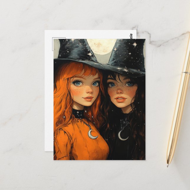 The Beautiful Witches Postcard (Front/Back In Situ)