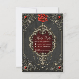 The beauty and richness of love RSVP card