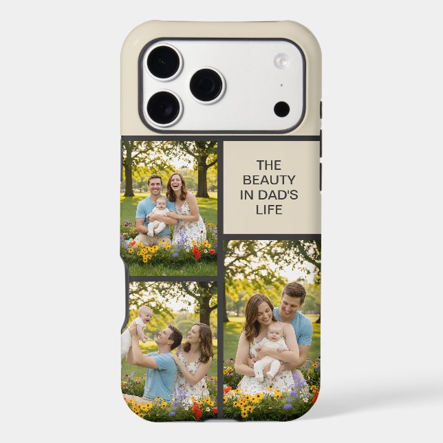 The Beauty in Dad's Life 3 Photo Collage Custom (Back)