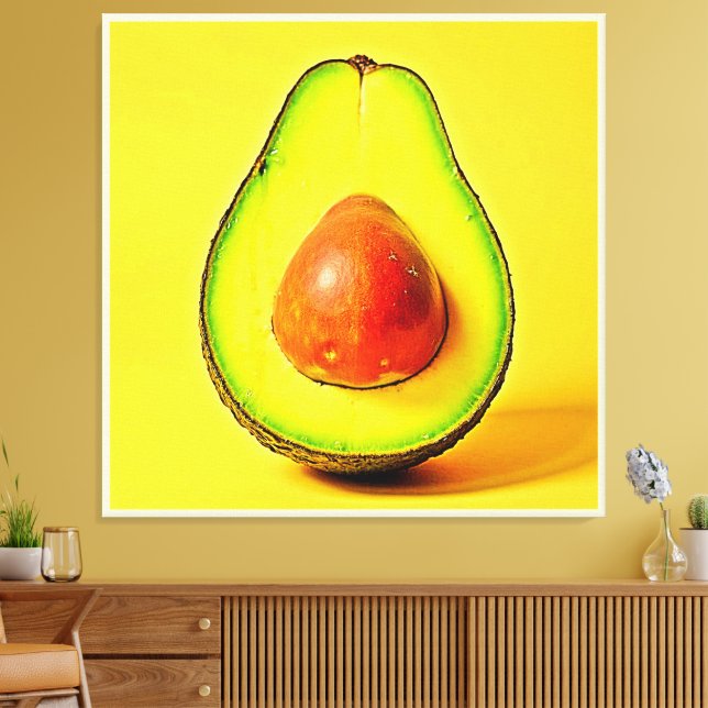 The Beauty of a Healthy Avocado Design Canvas Print (Insitu(LivingRoom))