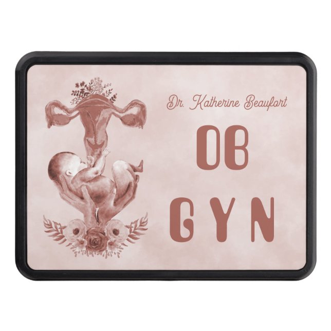 The Beauty of Childbirth Trailer Hitch Cover (Front)