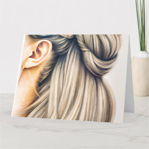 The beauty of different hairstyles in women is a r thank you card