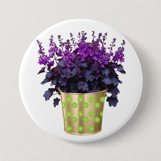  The Beauty of Houseplants and Flowers" 3 Inch Round Button (Front)