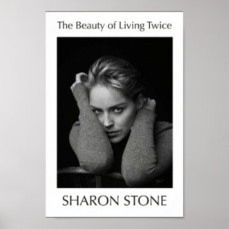 The Beauty Of Living Twice Sharon Stone Book Cover Poster