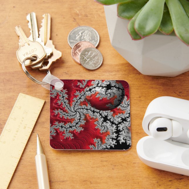 The Beauty of Mandelbrots Square Key Ring (Desk)