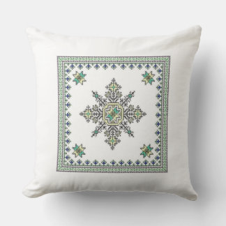 The Beauty of Moroccan Embroidery Throw Pillow