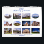 The Beauty of Romania - Large Calendar<br><div class="desc">The Beauty of Romania - Large Calendar, two pages, landscapes from Romania, Peles Castle, Bran Castle, Parliament, Pelisor Castle, Monastery of Sinaia, Brasov, Rasnov Fortress</div>