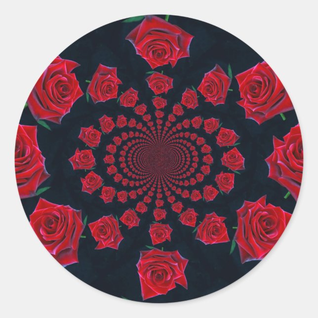 The Beauty of Roses: Floral Fantasy  Classic Round Sticker (Front)