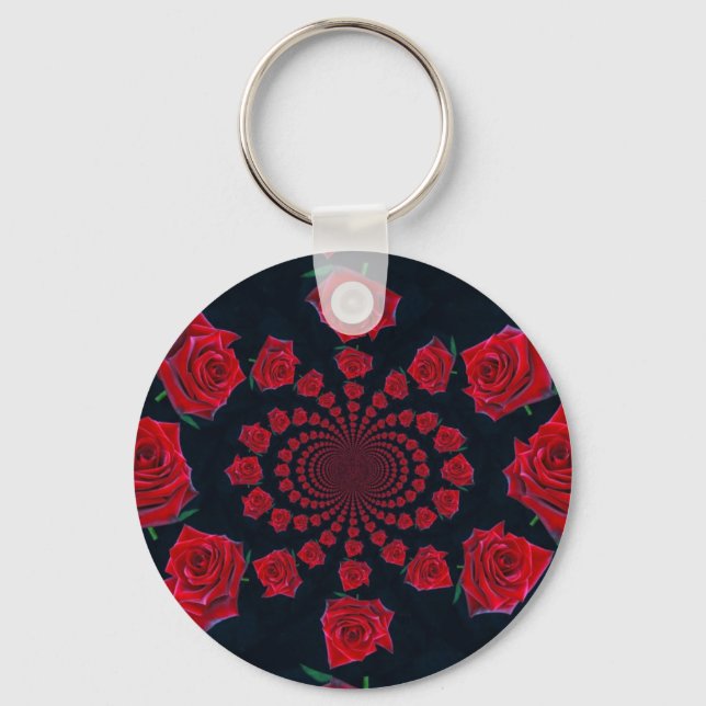 The Beauty of Roses: Floral Fantasy  Keychain (Front)