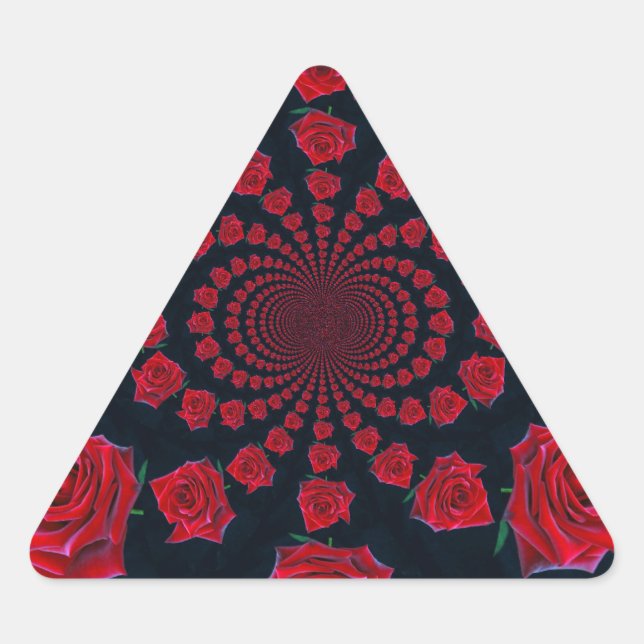 The Beauty of Roses: Floral Fantasy  Triangle Sticker (Front)