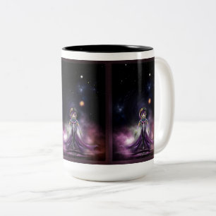 The Beauty Of Trilia Fractal Art Portrait Two-Tone Coffee Mug