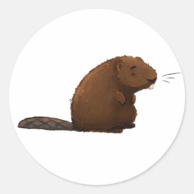 The Beaver Classic Round Sticker (Front)