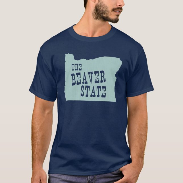 The Beaver State Oregon Nickname Oregonian Webfoot T-Shirt (Front)