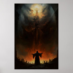 The Beckoning Vintage Art Poster Print Dark
