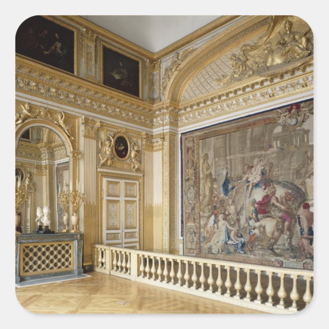 The bedchamber of Louis XIV Square Sticker (Front)
