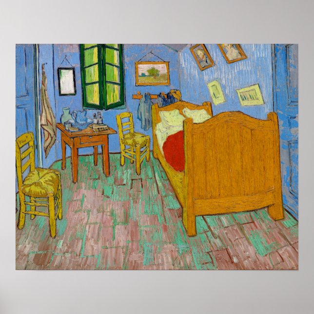 The Bedroom (1889) by Vincent Van Gogh Poster (Front)