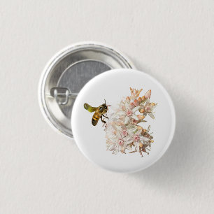 The bee, 1 inch round button