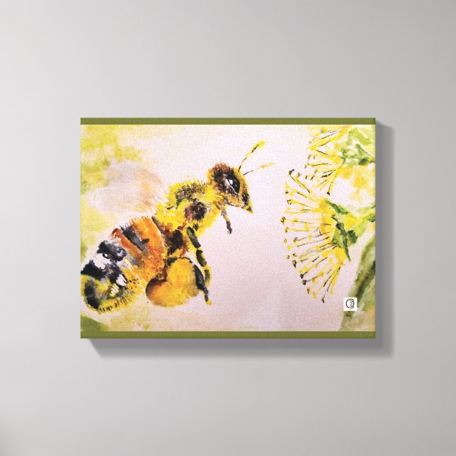 the bee and the flower canvas print (Front)